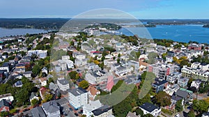 Portland Observatory aerial view, Portland, ME, USA