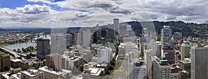 Portland Oregon Cityscape Aerial View