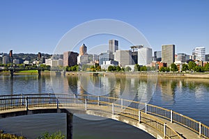 Portland Oregon Downtown Skyline Reflection 4