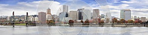 Portland Oregon Downtown Waterfront Fall Skyline