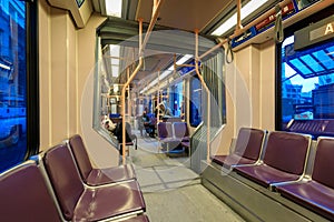 Public transportation, Inside of TriMet Max Train