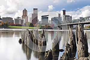 Portland Oregon Waterfront in Autumn