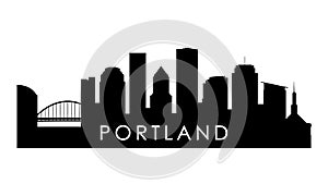 Portland skyline silhouette.