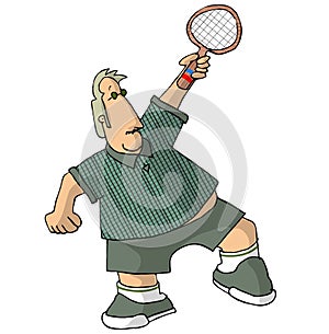 Portly Tennis Player
