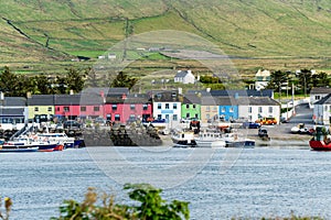 Portmagee village, located on the Iveragh peninsula south of Valentia Island, and is known as \'the ferry\' photo