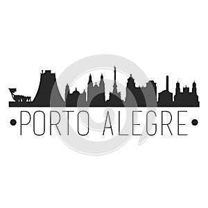 Porto Alegre Brazil. City Skyline. Silhouette City. Design Vector. Famous Monuments. photo