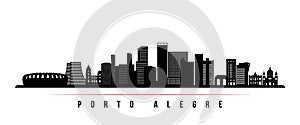 Porto Alegre skyline horizontal banner. photo