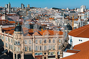 Porto. Bird`s-eye view of old downtown.