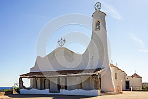 PORTO CERVO SARDINIA/ITALY - MAY 19 : Stella Maris Church in Porto Cervo in Sardinia on May 19, 2015