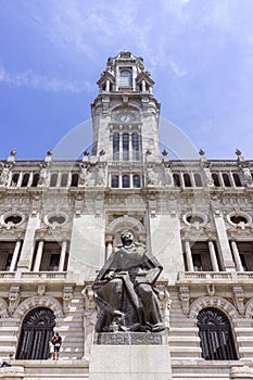 Porto City Hall at Avenida dos Aliados. A Neoclassical building.