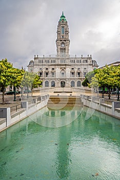 Porto City Hall in the Avenida dos Aliados in Porto ,Portugal