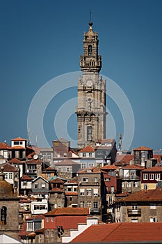 Porto city scape and it`s city hall tower