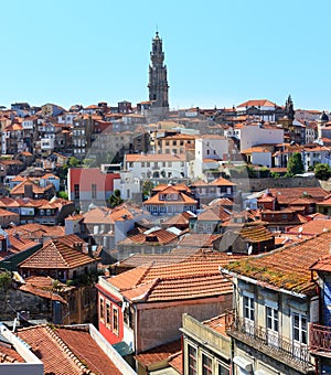 Porto city top view Potugal.