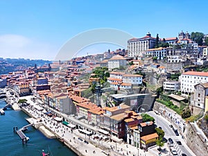 Porto famous historic city, Portugal. Architecture of old town. Travel to Ribeira and Douro river