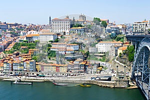 Porto famous historic city, Portugal. Architecture of old town. Travel to Ribeira and Douro river