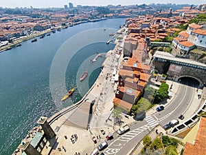 Porto famous historic city, Portugal. Architecture of old town. Travel to Ribeira and Douro river