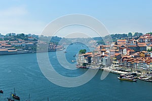 Porto famous historic city, Portugal. Architecture of old town. Travel to Ribeira and Douro river