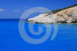 Porto Katsiki beach on the Ionian island of Lefkas