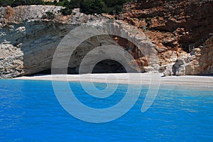 Porto Katsiki beach on the Ionian island of Lefkas photo