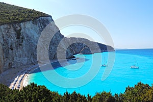 Porto Katsiki beach in Lefkada, Greece