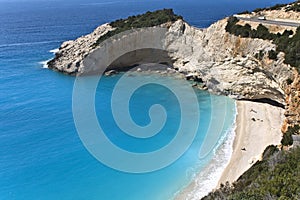 Porto Katsiki beach at Lefkada, Greece photo