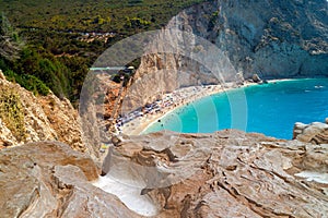 Porto Katsiki beach at Lefkada island