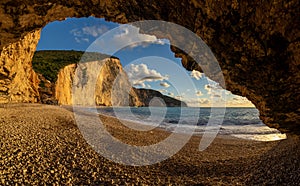 Porto Katsiki beach in Lefkas Greece