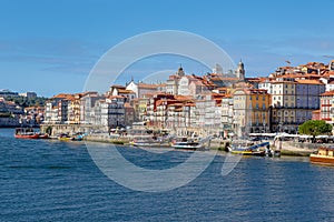 View of the buildings with typical architecture in Porto, Portugal