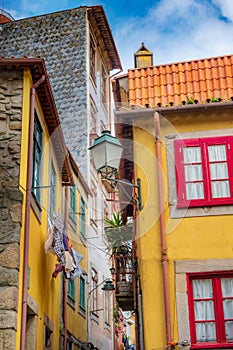 Porto, Portugal old town narrow street view