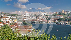 Porto, Portugal old town skyline on the Douro