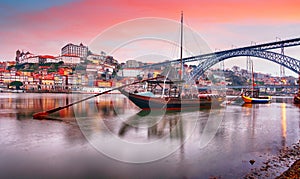 Porto, Portugal old town skyline on the Douro River