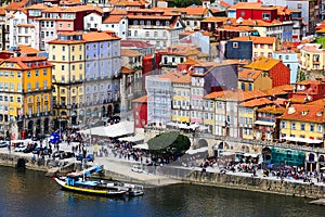 Porto, Portugal old town view with Douro river