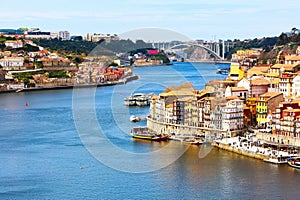 Porto, Portugal old town view with Douro river