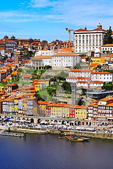 Porto, Portugal old town view with Douro river