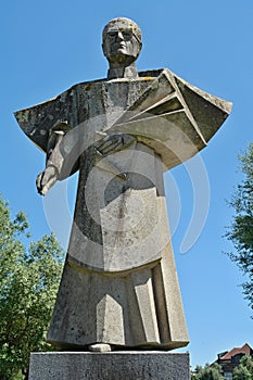 Porto. Portugal. Statue of Antonio Ferreira Gomes, Bishop of Porto