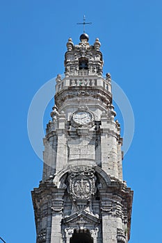 Porto, Portugal: Torre dos Clerigos (The Clergy Tower), 1754, landmark and symbol of the historical city photo