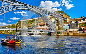 Porto, Portugal. View at Ponte de Dom