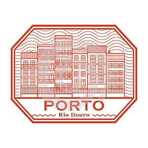 Porto, River Douro stamp