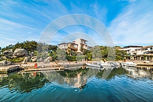 Porto Rotondo under a blue sky