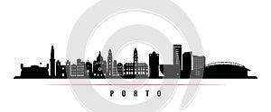 Porto skyline horizontal banner.