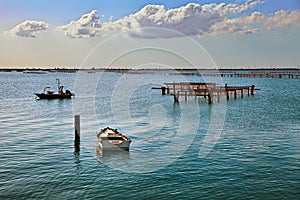 Porto Tolle, Rovigo, Veneto, Italy: marine landscape of the Adriatic sea in the Po Delta Park photo