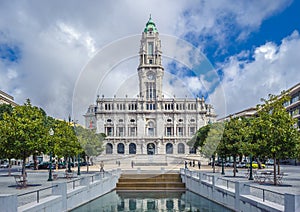 Porto town hall on Avenida Dos Aliados