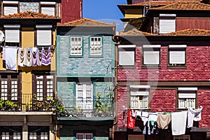 Porto - typical colorful buildings of Ribeira photo