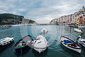 Porto Venere, Italy. View of the port. Ligurian coast, province