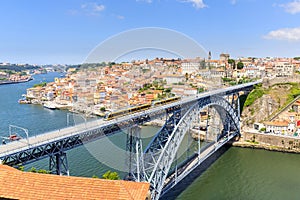 Porto, view of the city and Douro`s river.