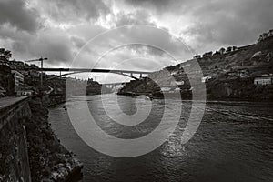Porto. View of the city, the river Duoro and the Infante bridge. Portugal. photo