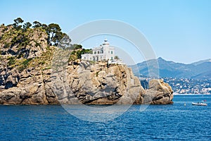 Portofino Headland with a White Lighthouse - Genoa Liguria Italy