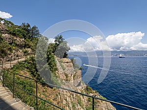 Via alla Penisola walkway in Portofino, Italy photo