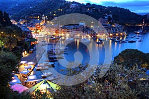 Portofino at night, Italy