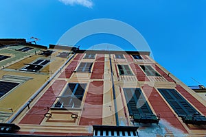 Portofino pictoresque village Italy colorful buildings painted houses